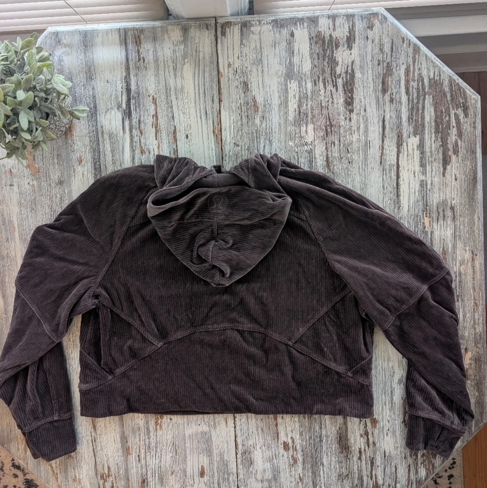 Lululemon Scuba Oversized Hoodie Velvet Cord Brown Women's XL/XXL - Picture 8 of 9